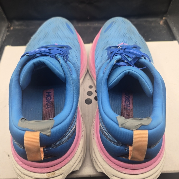 Hoka Women's Vibrant Blue and Pink Athletic Shoes - Picture 3 of 7